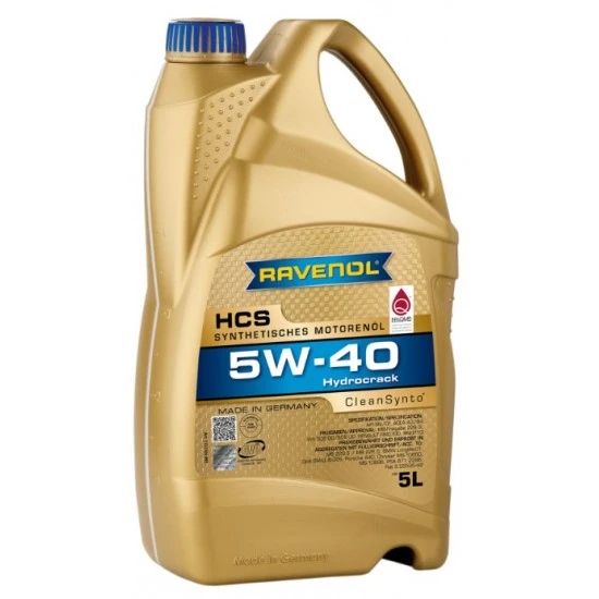 Двигателно масло Ravenol HCS 5W40 5L